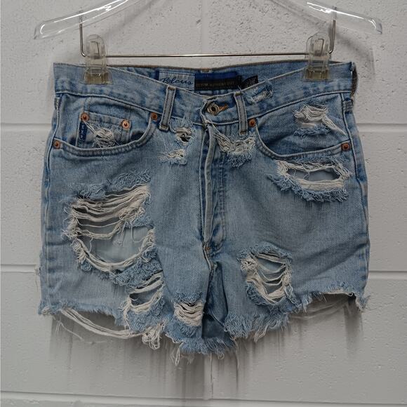 Vintage Express‎ Bleus Denim Authentique women's 7/8 Cutoff denim jeans - Picture 2 of 8